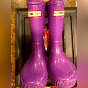 Sparkly glitter HUNTER rain boots size 7EU/8US